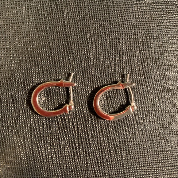 Coach Pave Signature Huggie Earings - Picture 4 of 5